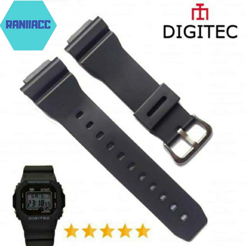 STRAP TALI JAM TANGAN DIGITEC 5024 DG5024T RUBBER STRAP DIGITEC DG-5024 DG 5024 T .