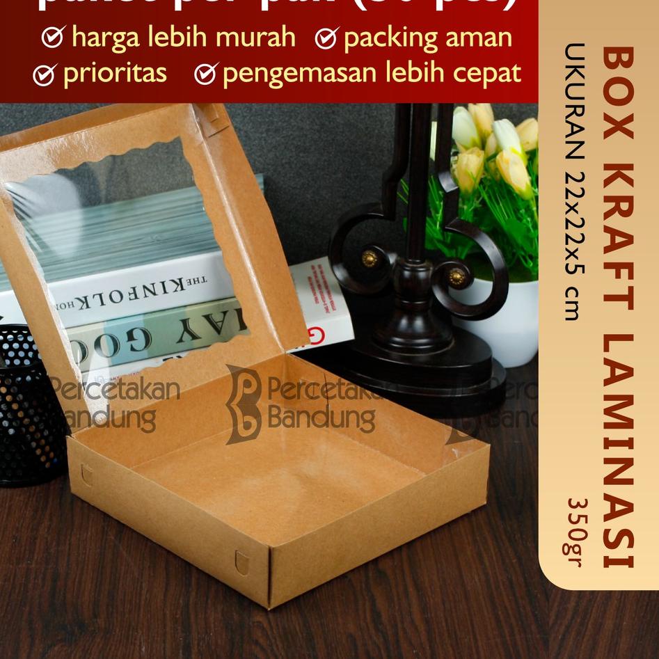 

Dijamin Laris Dus Brownies | Kotak Kue | Ukuran 22x22x5 CM | Per Pak Isi 50 Pcs