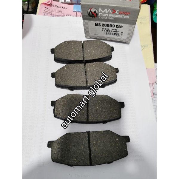 Brake pad kampas rem depan suzuki katana sj410 set 4pc maxstop