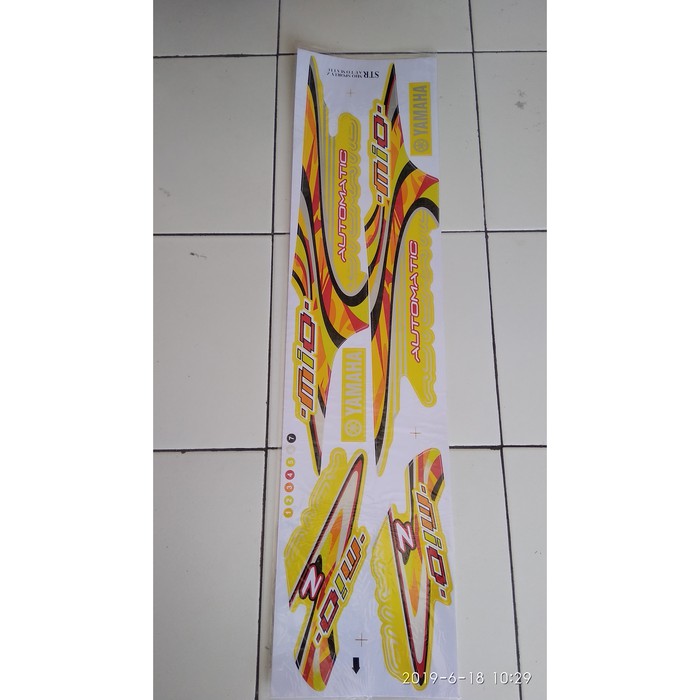 Sticker & Striping variasi thailand yamaha mio sporty-mio smile KUNING f1348