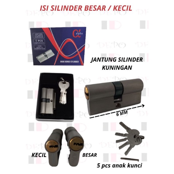 Isi Silinder Komputer Besar Kecil / Silinder Kunci Pintu / Silinder Kunci Pintu Kecil / Silinder Kun