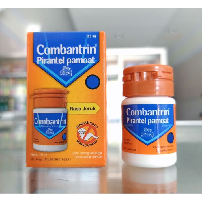 COMBANTRIN CAIR 10ml Rasa Jeruk / OBAT CACING PADA ANAK