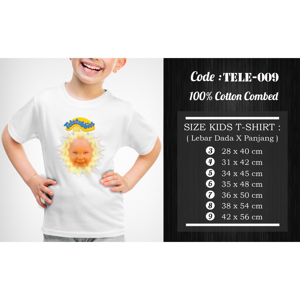 [FREE NAMA !!] Kaos Anak &amp; Family Teletubbies 100% COTTON PREMIUM