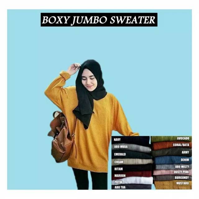 Sweater rajut |baju rajut Boxy premium Jumbo