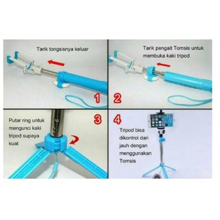 Tongsis Bluetooth 3IN1 Tripod + Tomsis / Tongkat Narsis