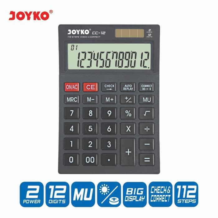 

Calculator / Kalkulator Joyko CC-12 / 12 Digits / Check Correct