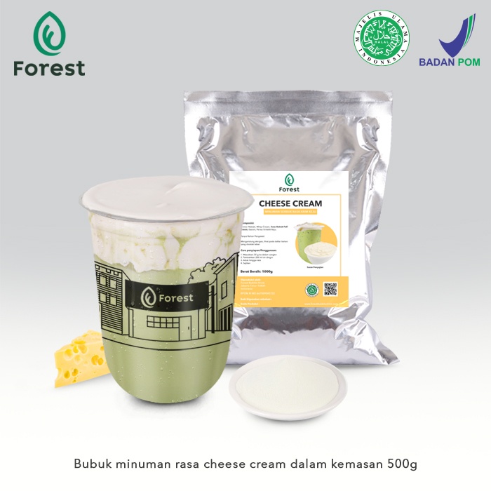 Bubuk Premium Topping CHEESE CREAM Powder 500g - Forest Bubble Drink - Topping Minuman