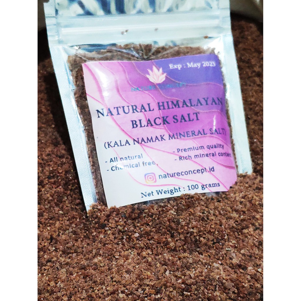 Himalayan Fine Black Salt Kala Namak Premium Quality HALUS 100 grams