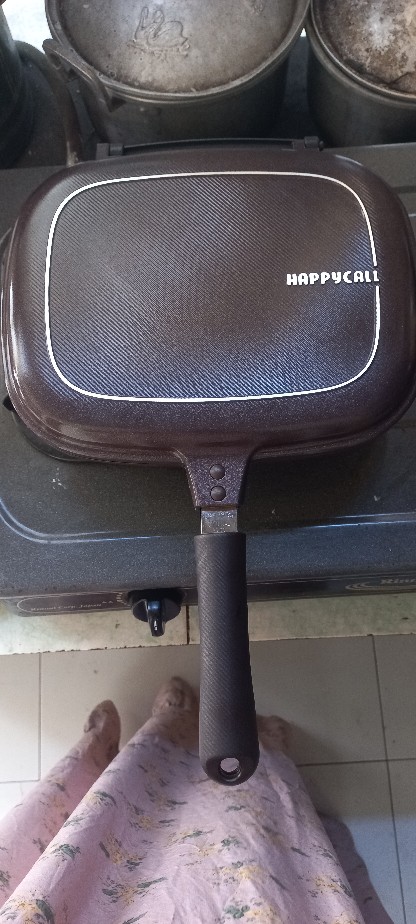Peralatan Masak Ori Korea Happycall Titanium Jumbo Grill Double Pan