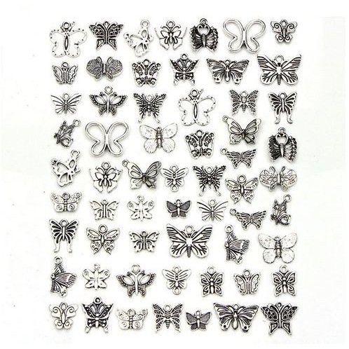 Antique Butterfly Pendant - Liontin Antik Bentuk Kupu-kupu (20pcs)