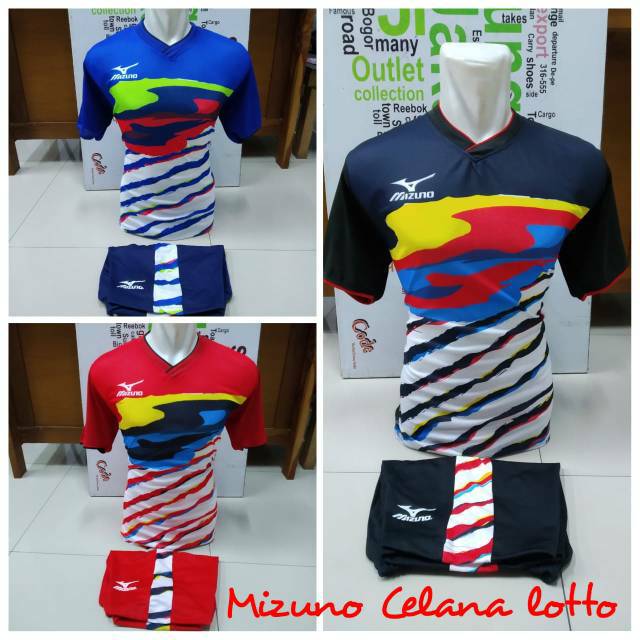 Baju Stelan Sepak bola / Futsal /Volley Mizuno Printing Batik