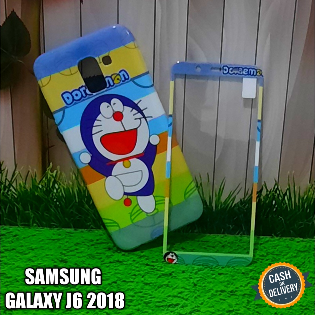 Casing Samsung J6 2018 Case Free Temper Glass