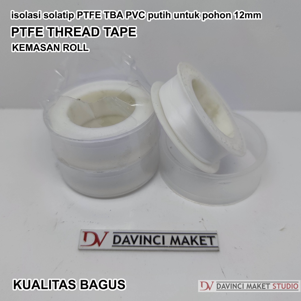 

Isolasi TBA PVC Putih - PTFE Thread Seal Tape Selotip Solatip Isolatip Pembuat Batang Pohon Maket Miniatur Diorama