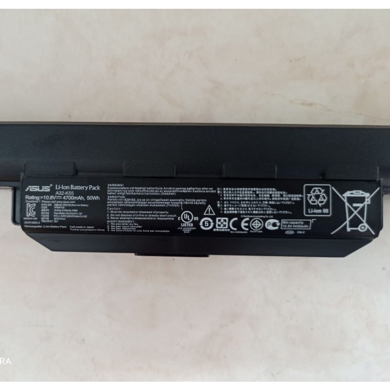 Baterai Battery Laptop Asus  K55, X45A, X45U, X55A, X55C, X55VD