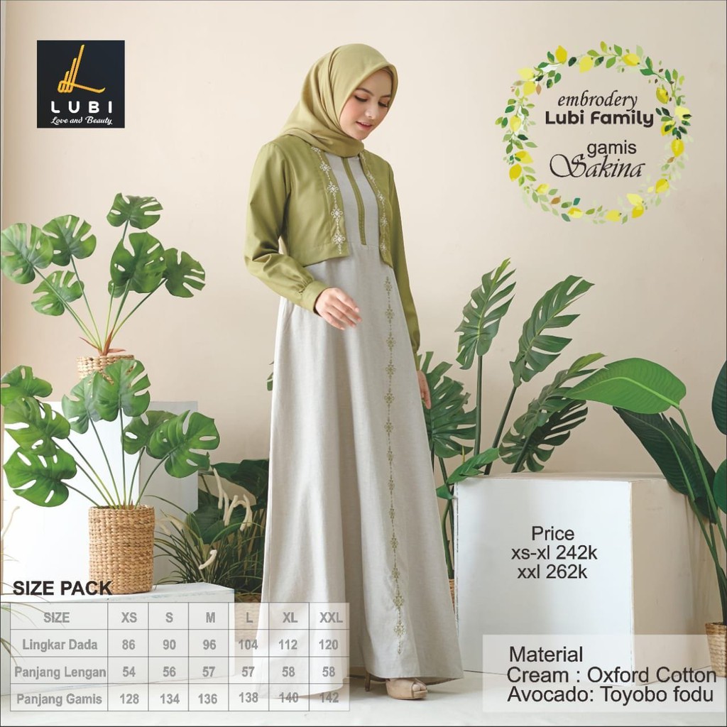 Gamis Lubi Sakinah Katun Toyobo