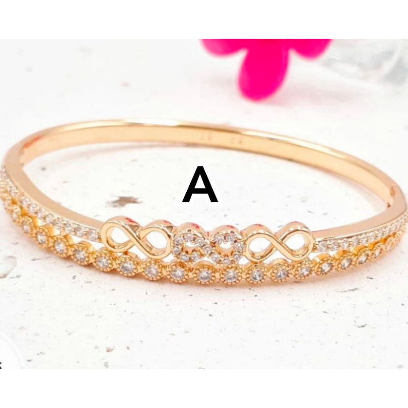 Gelang bangle xuping asli gold perhiasan & aksesoris