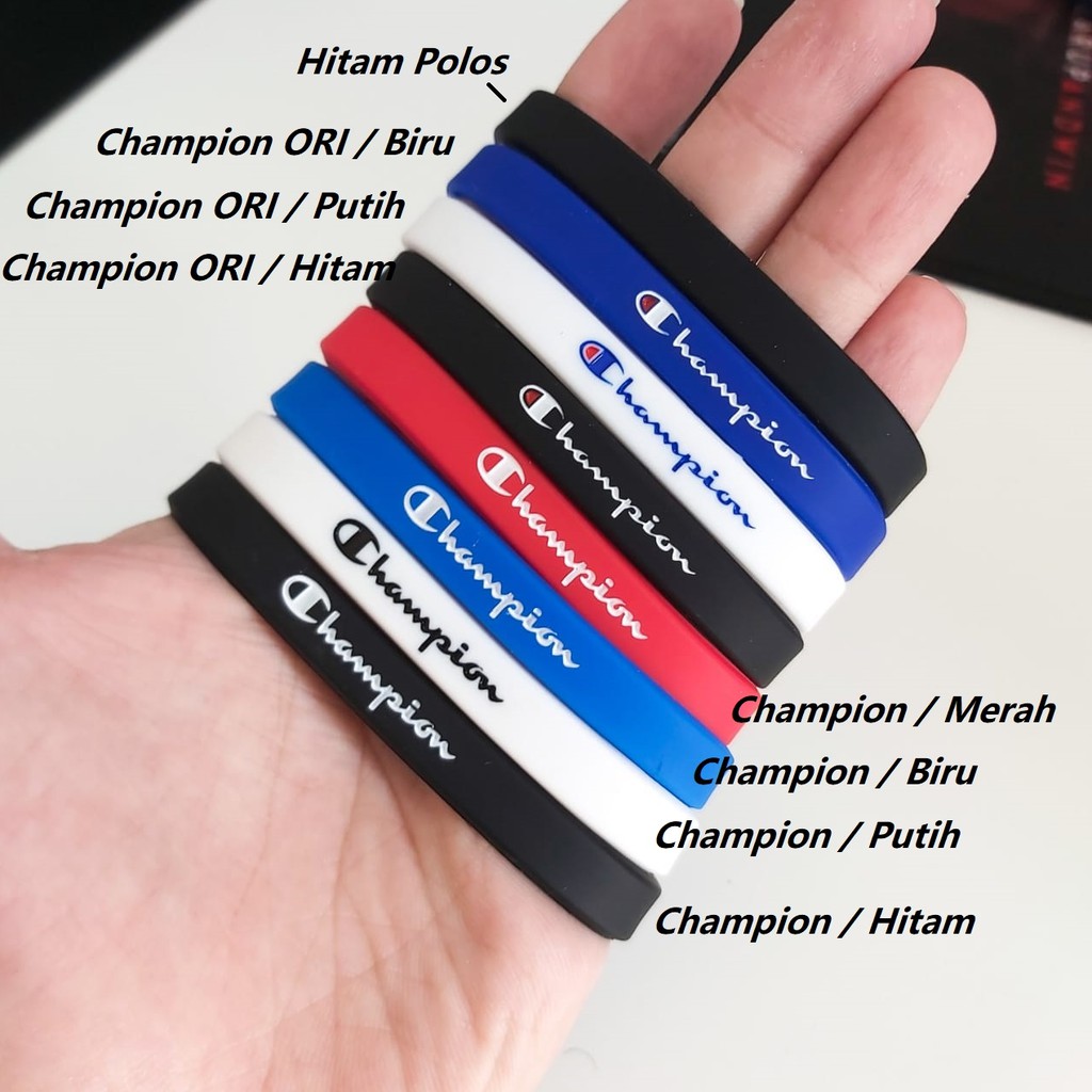 Jual Gelang Pria Champion - Rubber / Karet - Aksesoris Fashion - Mixuu