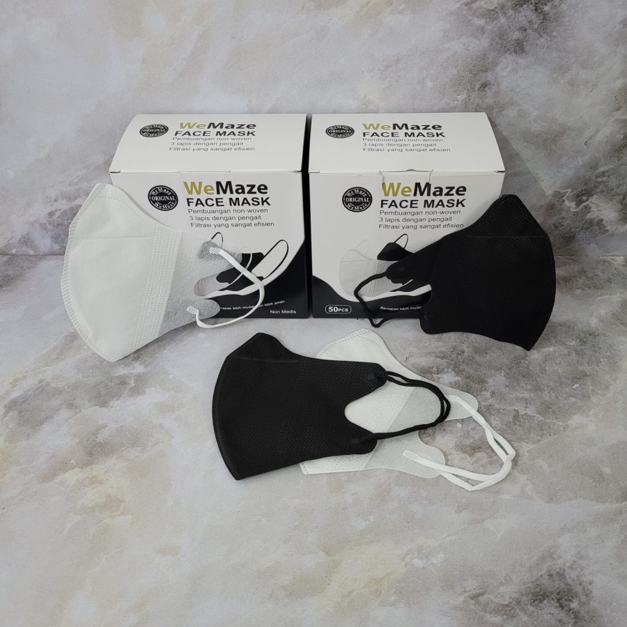 Masker duckbill  Hitam Putih isi 50 FaceMask/MASKER DUCKBILL HITAM/MASKER DUCKBILL PUTIH/masker duckbill isi 50