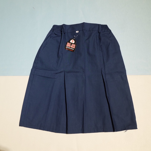 Rok Pendek Biru Span SMP Seragam Sekolah SMP