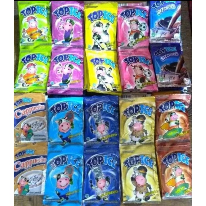 

Minuman Serbuk instant Top Ice All Varian Perenteng isi 10 Sachet