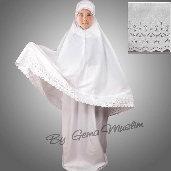 Mukena Anak Katun Putih