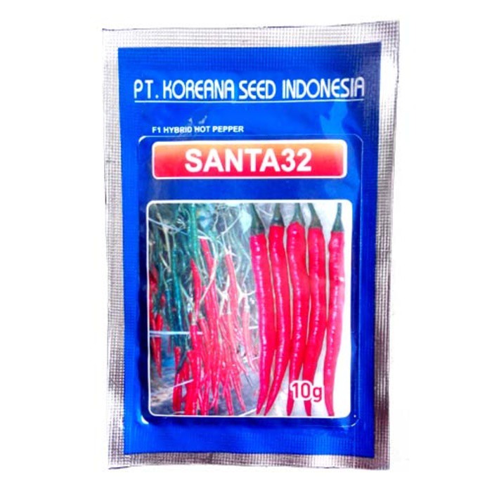 Koreana Seed SANTA 32 F1 Hybrid Hot Pepper-Benih Cabe Besar-10 gram