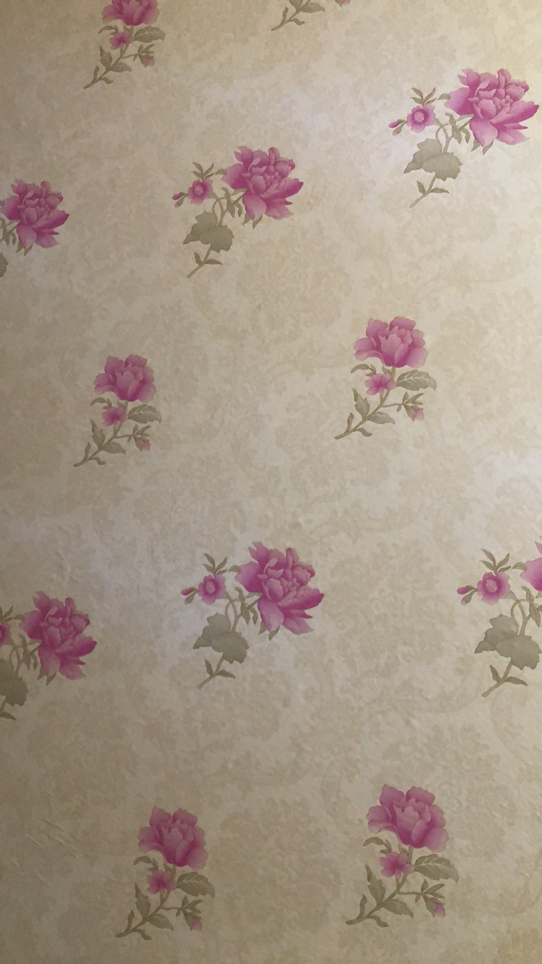 Wallpaper Dinding Bunga Kilap Pink