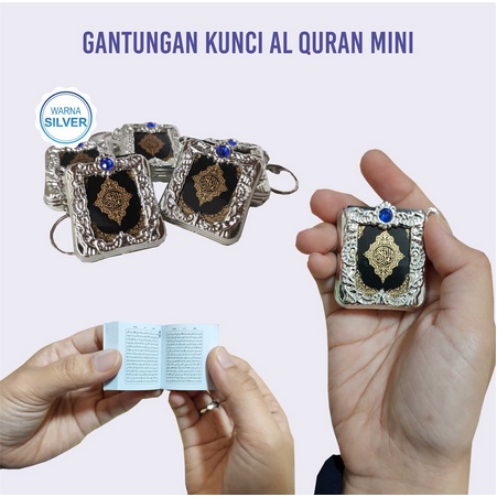 Gantungan Kunci Bentuk Alquran Warna Emas dan Perak Random Souvenir Oleh Oleh Haji