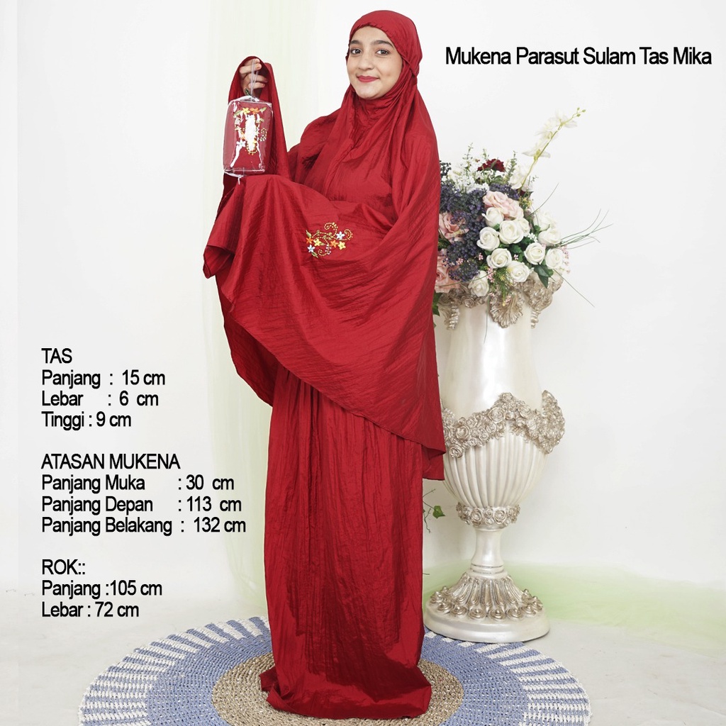 MUKENA DEWASA HALIMAH BAHAN PARASUT EST SELLER HARGA GROSIR BAYAR/DITEMPAT