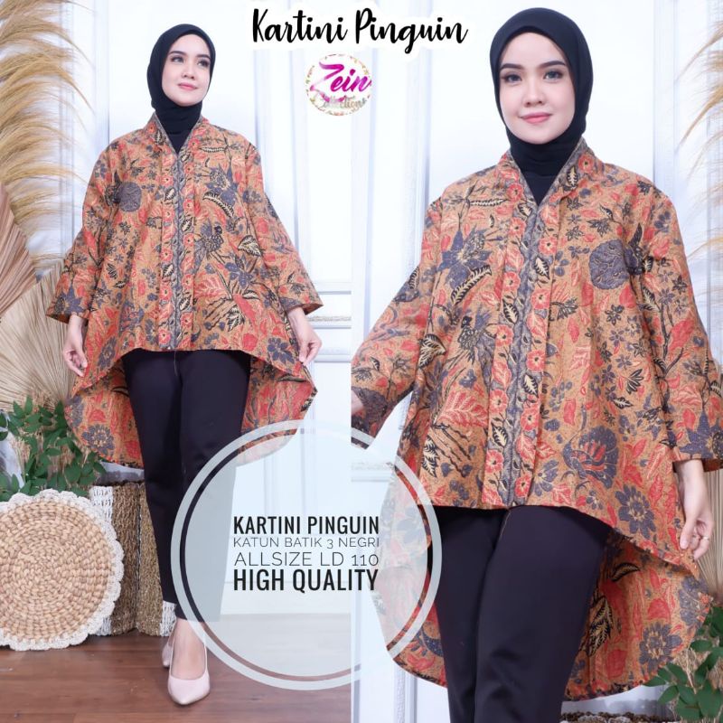 Blouse Kartini Zein Katun Batik 3 Negri Unik Premium