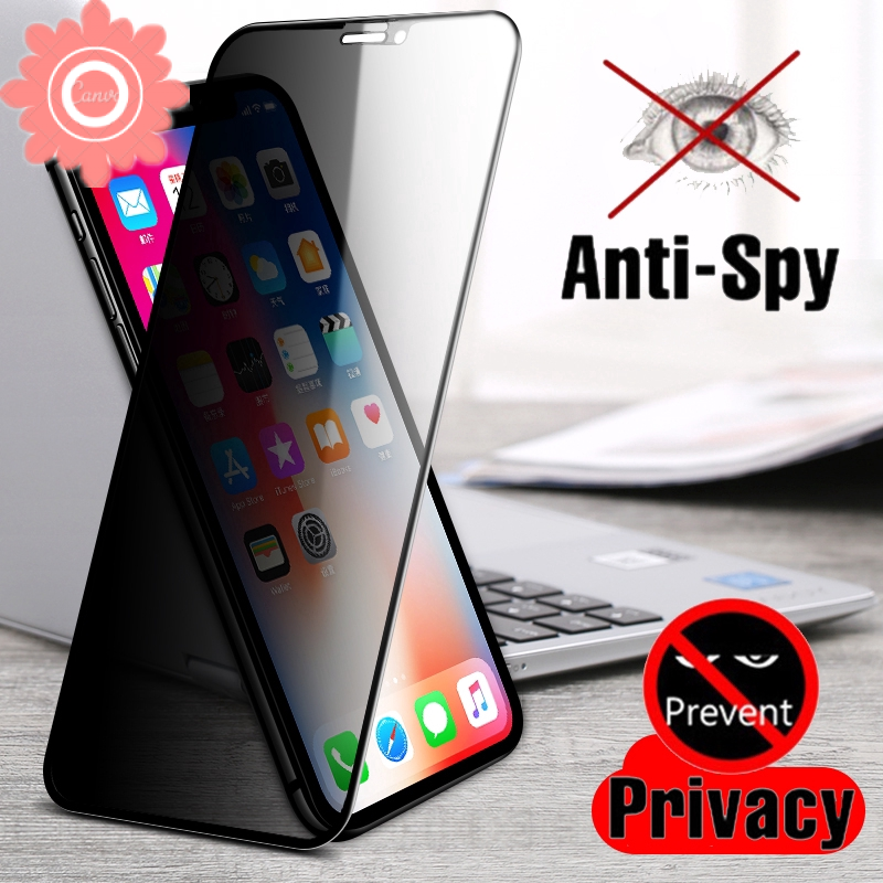 Pelindung Layar Tempered Glass Anti Spy Untuk Iphone 12 11 Pro Max Xs Xr X 12 11 Pro Max 7 8 6 Plus Se 2020