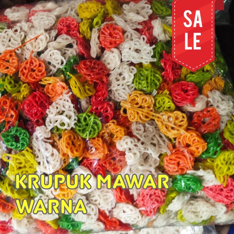 

krupuk mawar warna warni