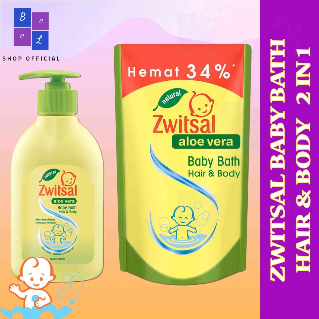 ✨BeeL Shop✨ Zwitsal Baby Bath Hair And Body Natural Aloe Vera Sabun Mandi Bayi Shampo Bayi Zwitsal R