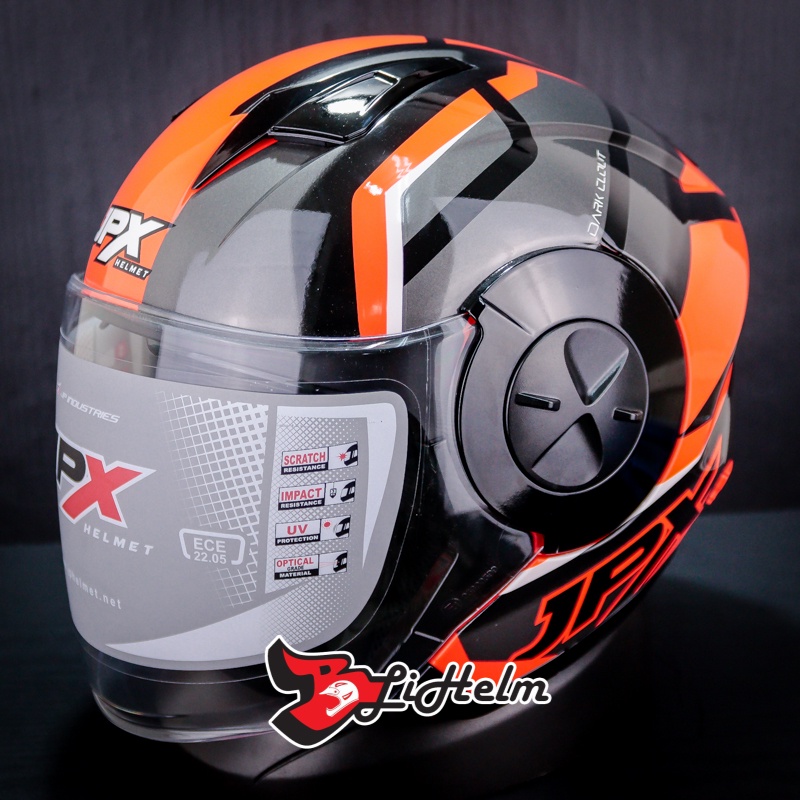 HELM JPX 735R 01 RED FLUO GLOSSY | JPX X735-R HALF FACE HELMET SNI