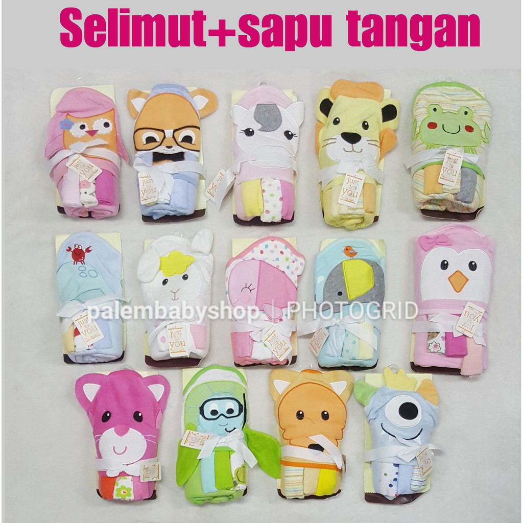 Catell love selimut gulung 3d dan selimut+ sapu tangan animals