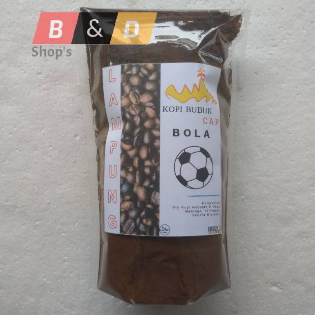 

BOLA. Kopi Bubuk Asli Lampung Netto 1 Kg.