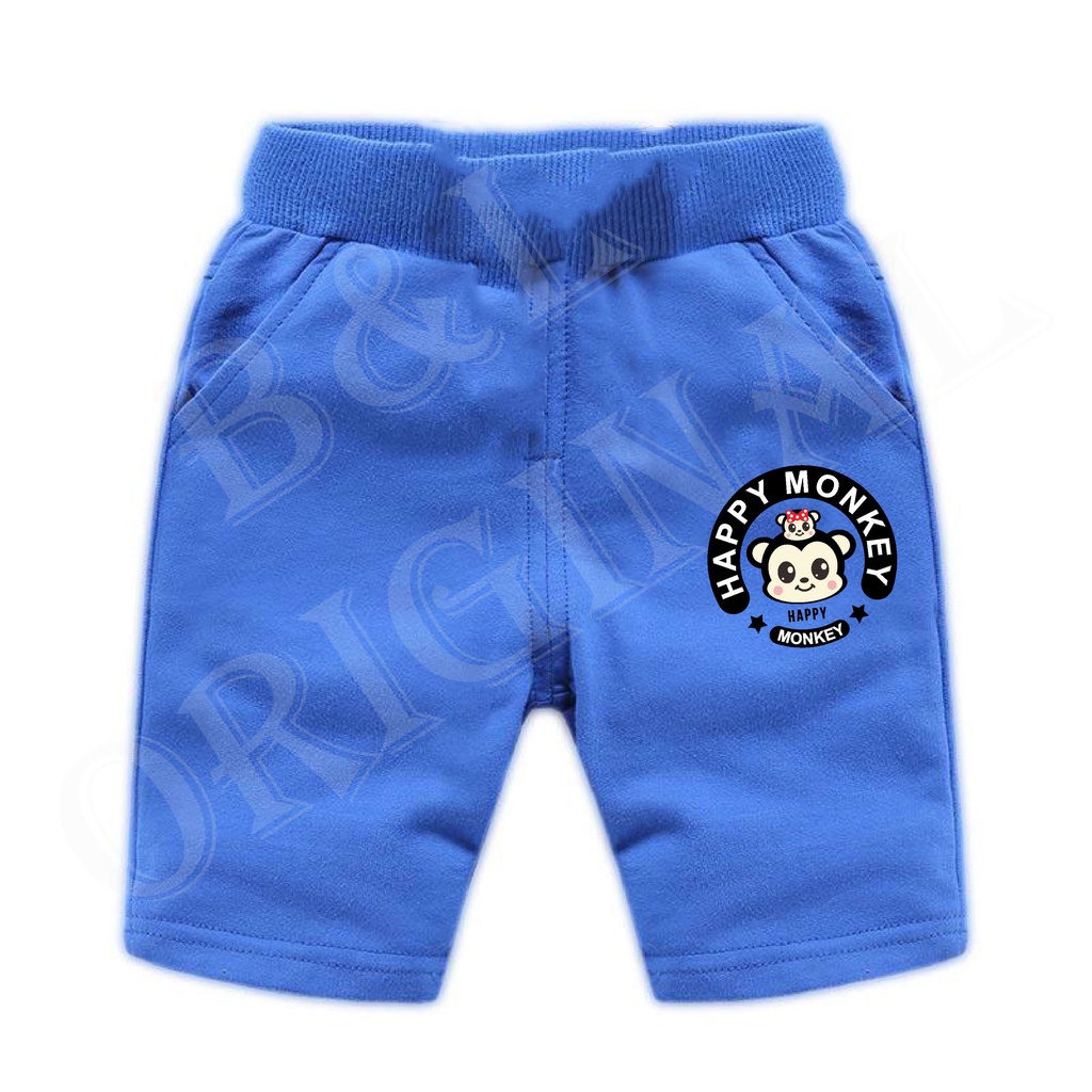 BS/COD/CELANA PENDEK HAPPY MONKEY ANAK ANAK 1-7 TAHUN//REALPIC//GOOD QUALITY