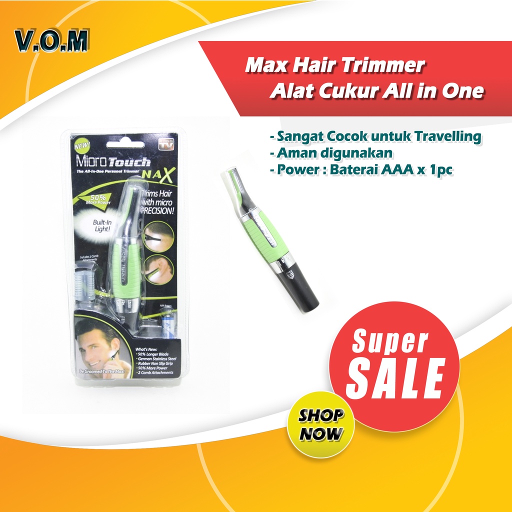 Micro Touch Max Hair Trimmer Alat Cukur All in One - 0355