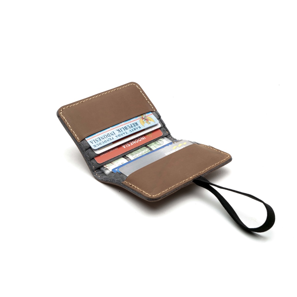 Dompet Kartu Pria Kulit Asli Card Holder Pria Wanita Muat 26 Slot Kartu