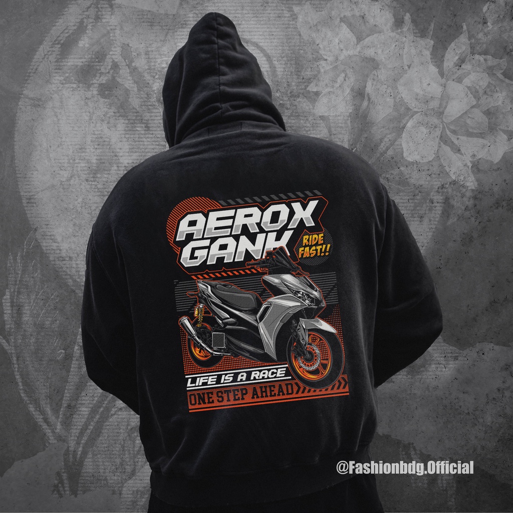 Sweater Hoodie Aerox Distro Keren Bahan Tebal Halus Jaket Motor Aerox