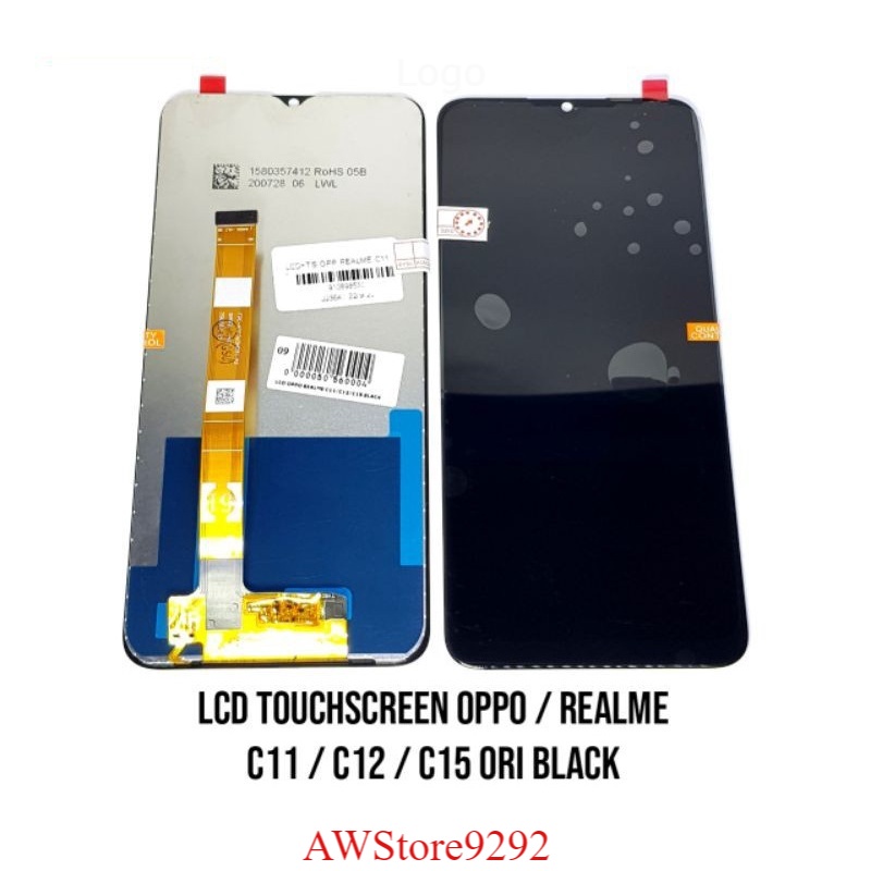 Layar Screen LCD TS Touchscreen Fullset OPPO REALME C11 2021 - BLACK