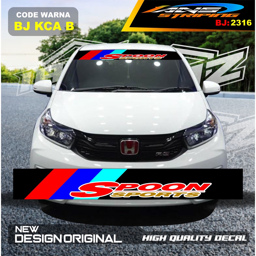 STICKER KACA DEPAN MOBIL BRIO / STICKER KACA DEPAN MOBIL HONDA JAZZ / VARIASI STIKER MOBIL AYLA / STIKER KACA MOBIL