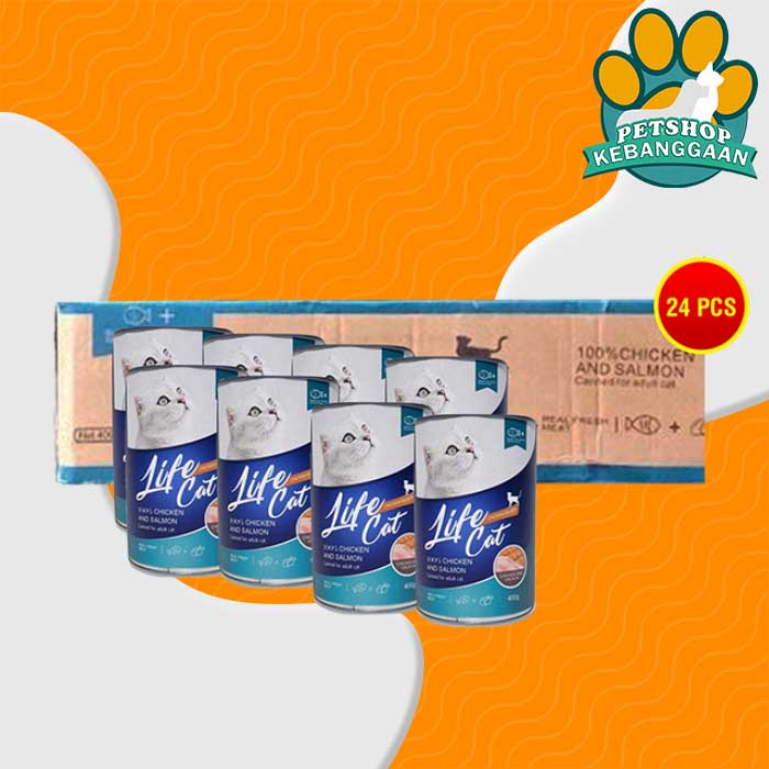 Makanan Kucing Wet Food Kaleng Life Cat Grosir Dus 24 PCS 400GR