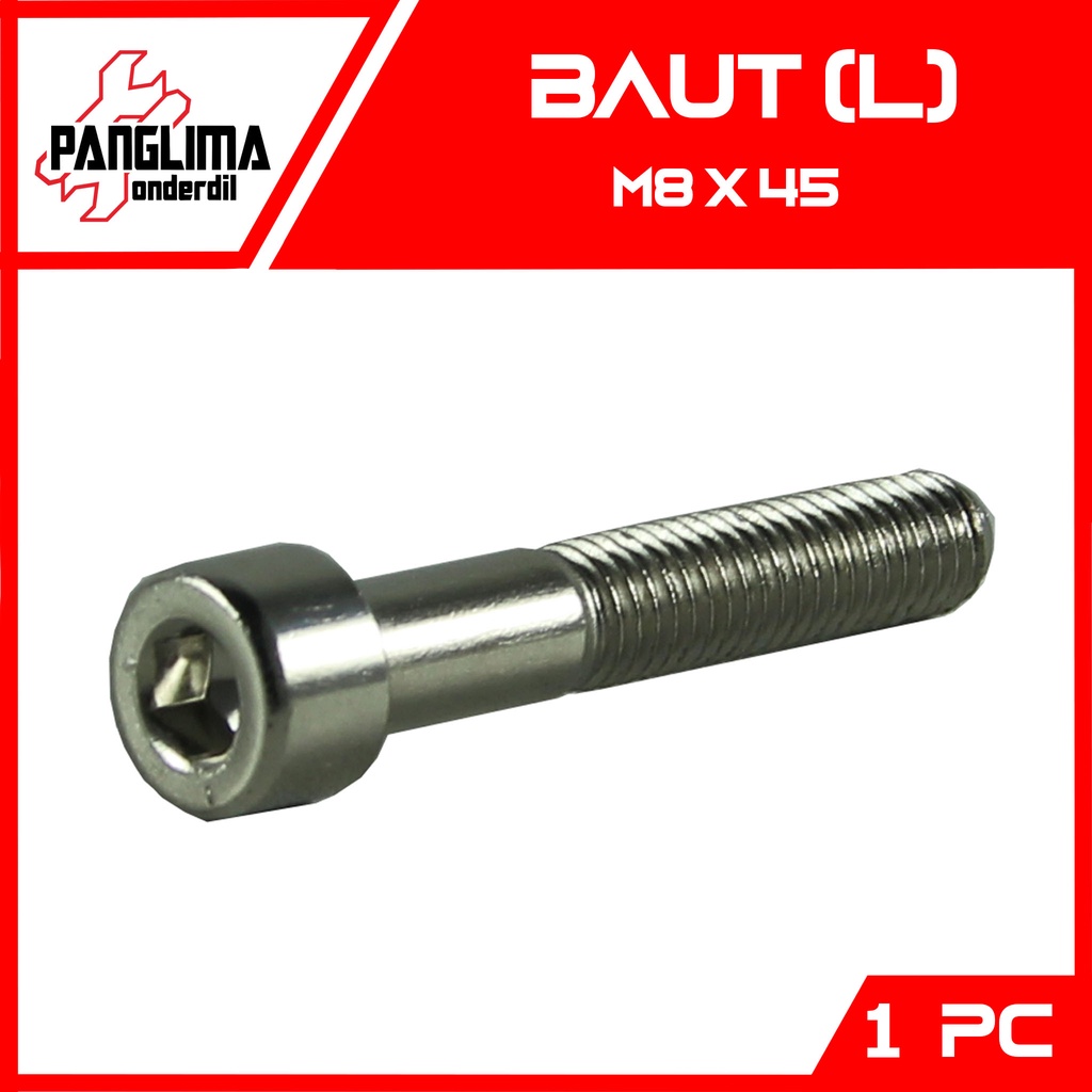 Baut L-L6 M8x45-8x45-M 8 X 45 Kunci-K 6 P-Pitch 1.25 Baud-Bolt