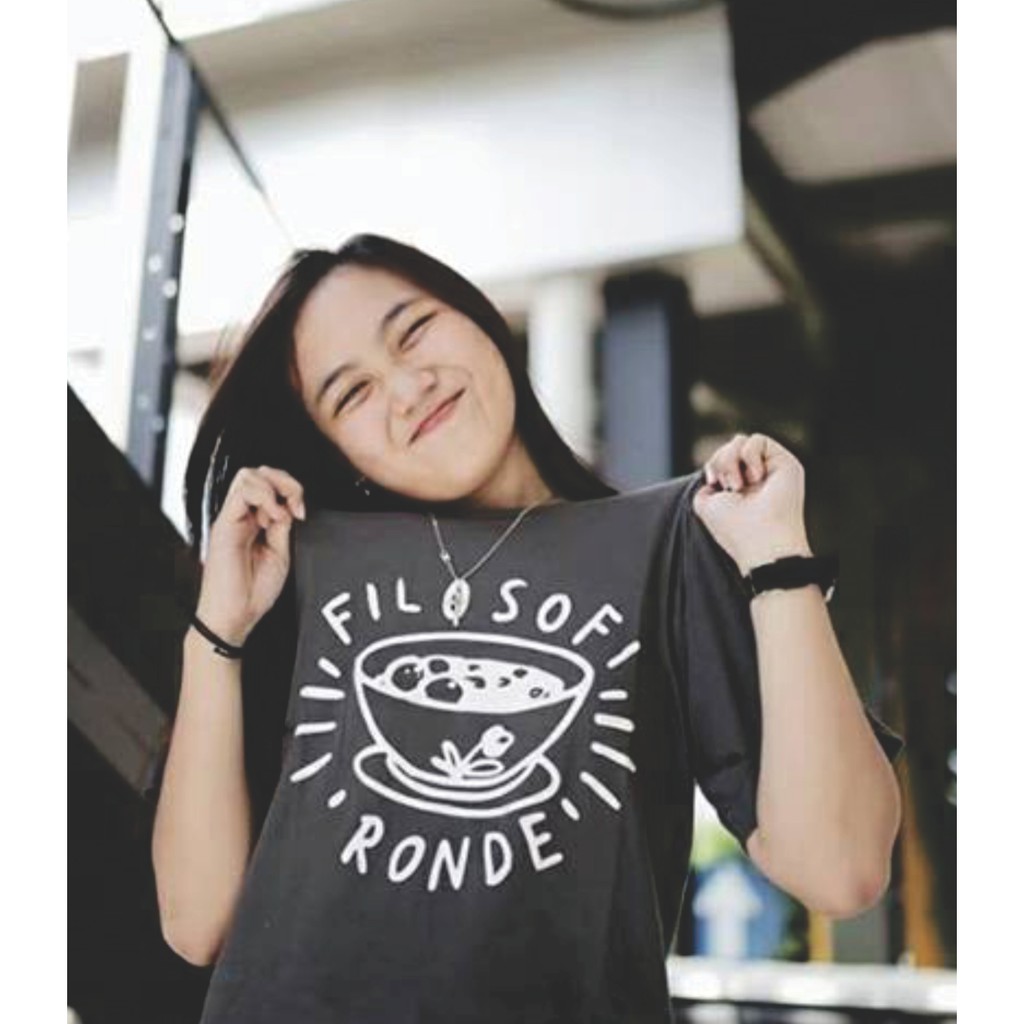 KAOS FILOSOFI RONDE KAOS FILOSOFI KOPI KAOS PLESETAN KAOS LUCU KAOS WEDANG RONDE #WARNAHITAM
