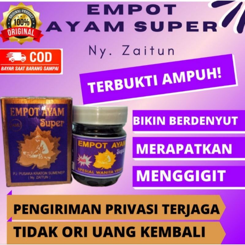 

JAMU MADURA EMPOT AYAM SUPER (NY ZAITUN) 100% ASLI