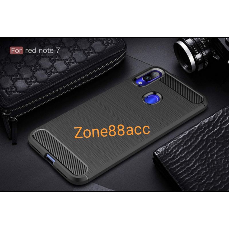 Silicon Case Redmi Note 7 Note 7 Pro Softcase iPAKY Carbon Casing Cover TPU