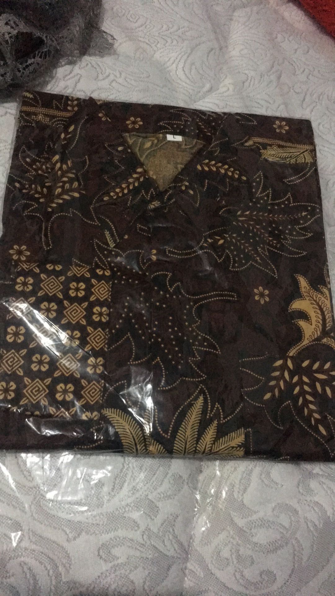 Kemeja Batik Lengan Panjang Batik  Danabrata Pria Motif Songket Hijau Kode 031 M L Xl Xxl Regular