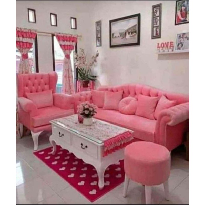 Sofa Chesterfied 3+1+1 + meja / NERIMA TUKAR TAMBAH SOFA LAMA ANDA