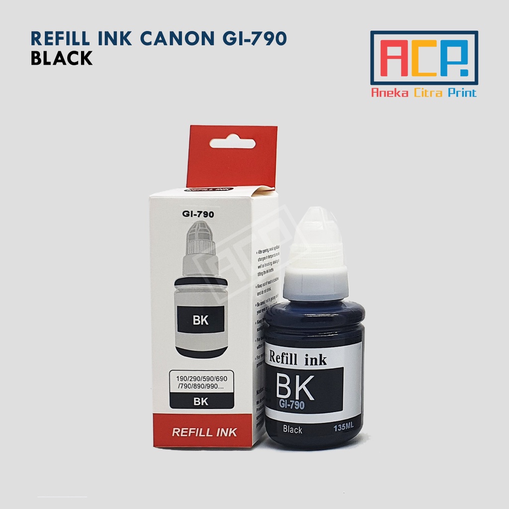 ACP Premium Refill Ink GI-790 - Tinta Dye Canon G1000 G2000 G3000 G4000 G1010 G2010 G3010 G4010